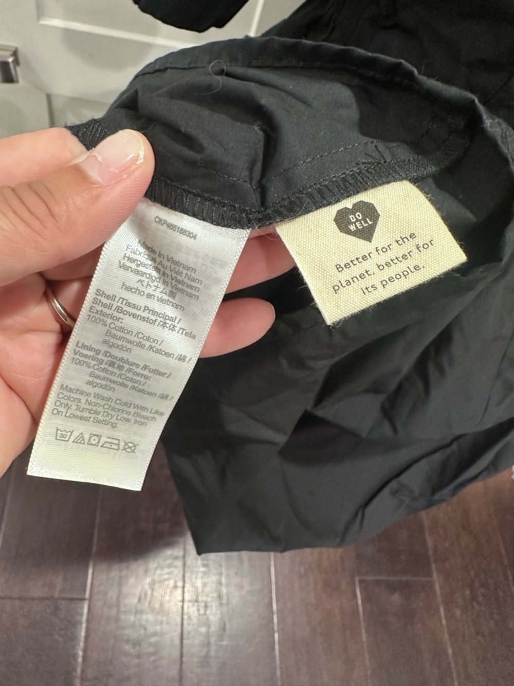 Madewell Poplin Puff-Sleeve Mini Dress Black - Picture 9 of 9